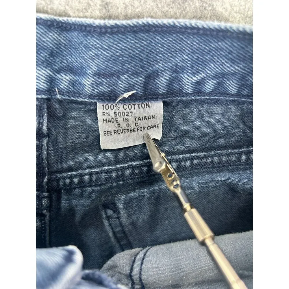 Rio By Stephen Mardon Jeans Womens 11 Blue Dark Wash Denim High Rise Tapered Mom